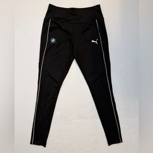 Motorsport puma  Black Joggers with White Piping and BMW Patch size M
